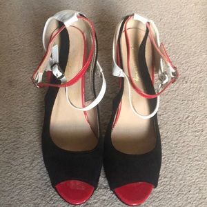 White and black shoes